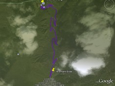 Die 18 tornanti von oben (© Google Earth).