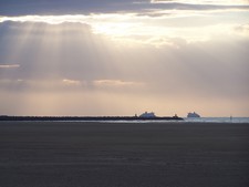 Sonnenuntergang am Strand in Frankreich (5).