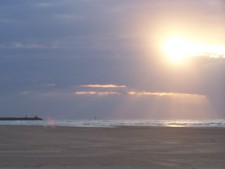 Sonnenuntergang am Strand in Frankreich (21).